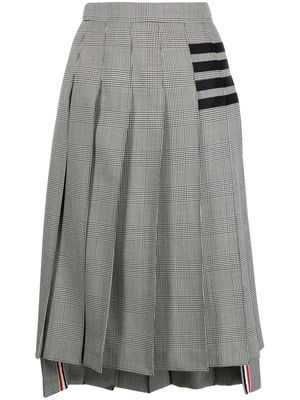Thom Browne pleated midi skirt - Black