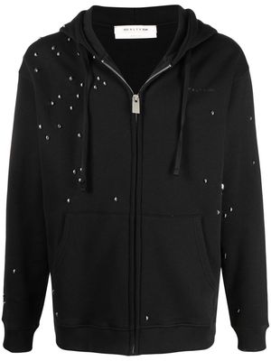 1017 ALYX 9SM embellished zip-up hoodie - Black