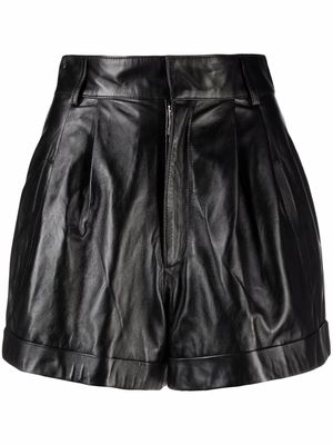 Manokhi Jett leather shorts - Black