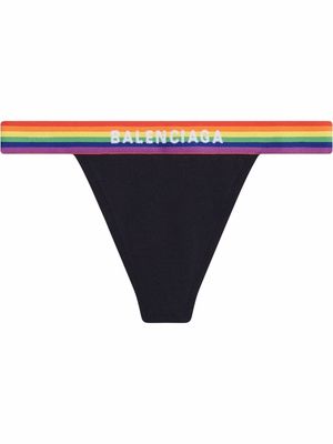 Balenciaga Pride sporty thong - Black