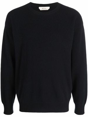 Z Zegna crew-neck ribbed-knit jumper - Black