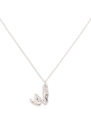 LOVENESS LEE W alphabet pendant necklace - Silver
