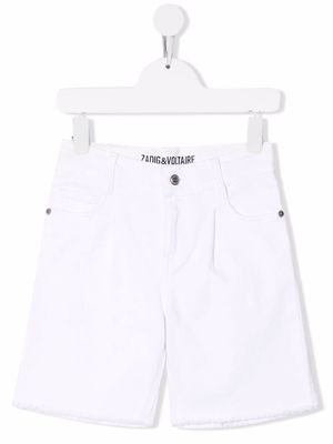 Zadig & Voltaire Kids mid-rise cotton shorts - White