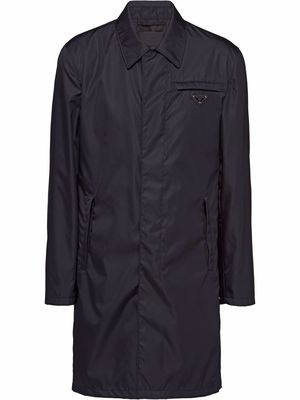 Prada Re-Nylon button-front raincoat - Black