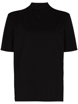 Les Tien mock neck cotton T-shirt - Black