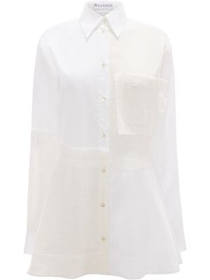 JW Anderson patchwork peplum shirt - White