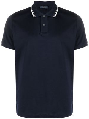 Herno contrast trim polo shirt - Blue