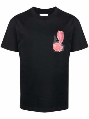 Soulland Rose organic cotton T-shirt - Black