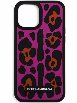 Dolce & Gabbana leopard print iPhone 12 Pro Max case - Pink