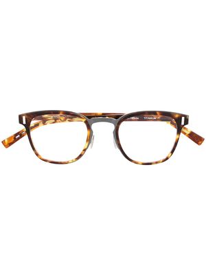 Dior Eyewear square-frame tortoiseshell effect glasses - Brown