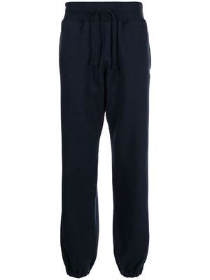 UNDERCOVER logo-embroidered drawstring cotton track pants - Blue