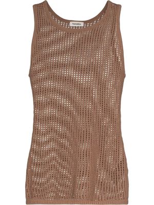 Nanushka round-neck crochet-knit vest - Brown
