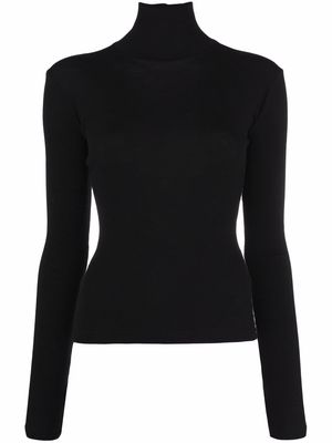 There Was One fine-knit roll-neck jumper - Black