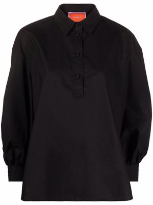 La DoubleJ Poet button-placket cotton shirt - Black