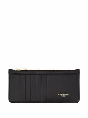 Dolce & Gabbana logo-print zipped wallet - Black