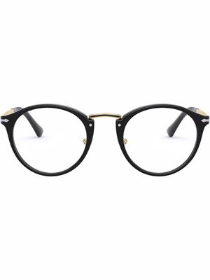 Persol round frame glasses - Black
