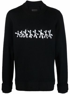Givenchy graphic-print long-sleeve jumper - Black