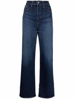 Levi's: Made & Crafted wide-leg high-waisted jeans - Blue