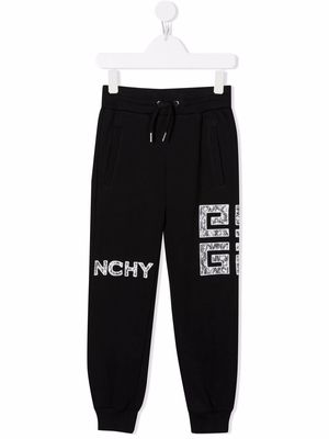 Givenchy Kids 4G logo-print track pants - Black