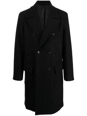Juun.J double-breasted wool coat - Black