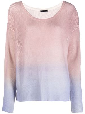 Canessa fine-knit semi-sheer knitted top - Pink