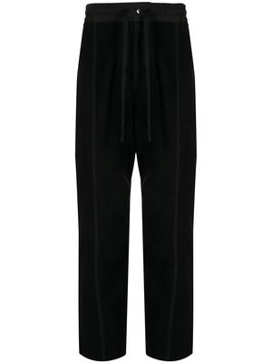 Byborre drawstring-waist cotton track trousers - Black