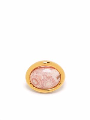 Charlotte Chesnais Neo Turtle rhodochorosite-mineral earcuff - Pink