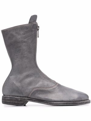 Guidi front zip ankle boots - Grey