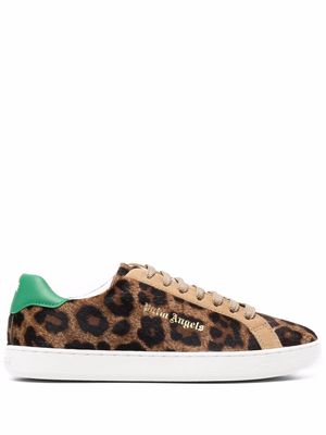 Palm Angels New Tennis leopard sneakers - Brown