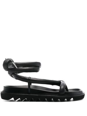 Studio Amelia padded leather sandals - Black