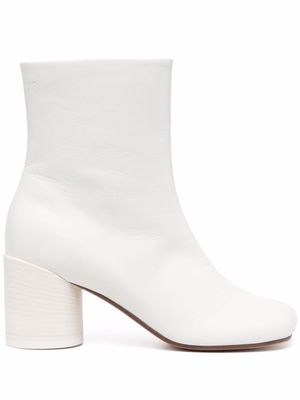 MM6 Maison Margiela Anatomic square-toe boots - White