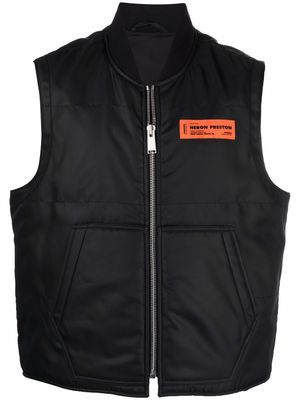 Heron Preston chest logo-patch vest - Black