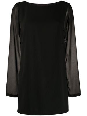Talbot Runhof sheer blouse - Black