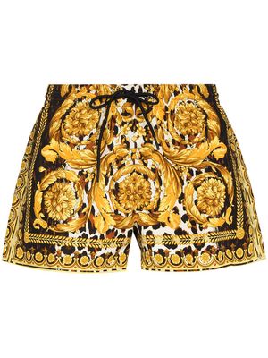 Versace Wild Baroque print swim shorts - Yellow