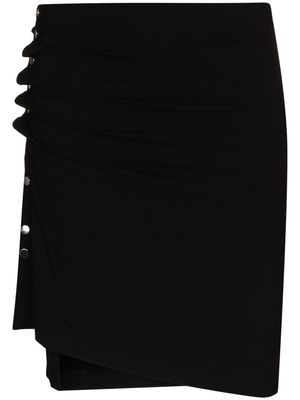 Paco Rabanne ruched-detail asymmetric miniskirt - Black