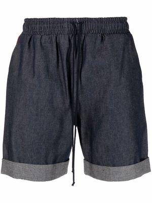 Alchemy piped-trim detail shorts - Blue