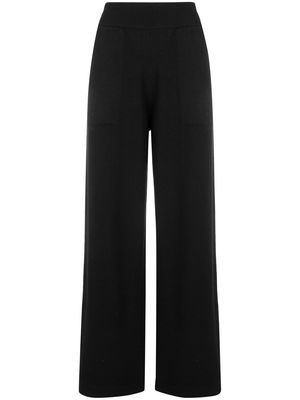 Barrie knitted flared trousers - Black