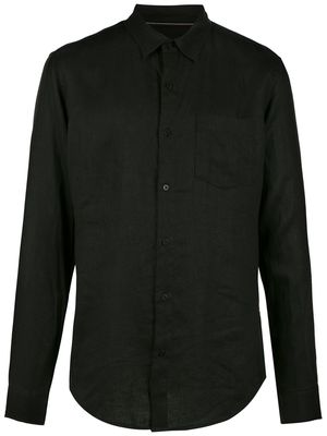 Osklen long sleeved linen shirt - Black