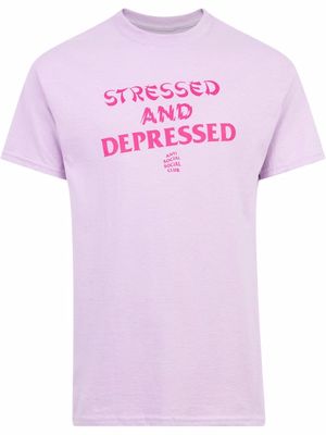 Anti Social Social Club slogan-print T-shirt - Purple