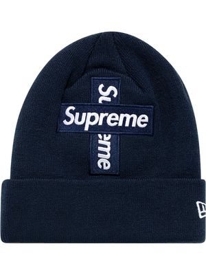 Supreme New Era box logo beanie hat - Blue