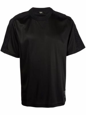 Fendi logo-panel T-shirt - Black