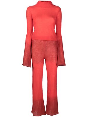 Antonella Rizza ombré-print bootcut jumpsuit - Red