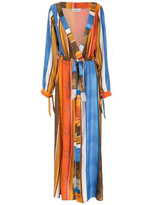 Amir Slama silk long shirt dress - Multicolour