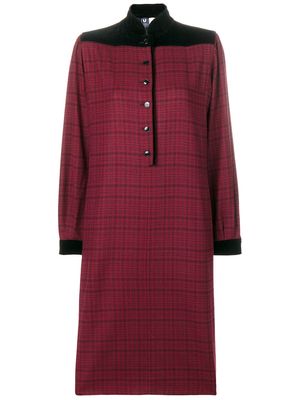 Emanuel Ungaro Pre-Owned 1980s check-print shift dress - Red