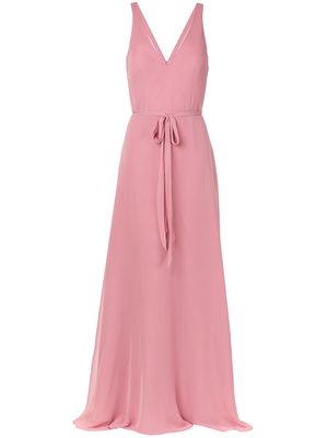 Marchesa Notte Bridesmaids sleeveless tied waist dress - Pink