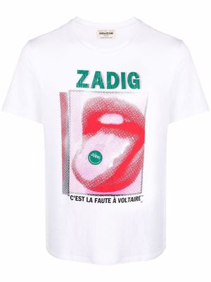 Zadig&Voltaire Ted Happy Mouth cotton T-shirt - White
