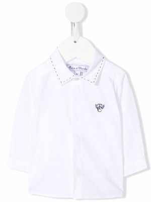 Tartine Et Chocolat logo-print long-sleeve shirt - White