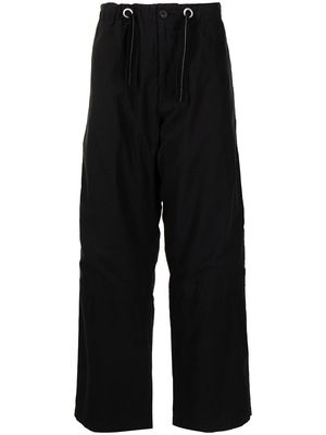 OAMC drawstring-waist cotton trousers - Black