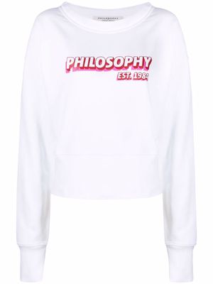 Philosophy Di Lorenzo Serafini logo-print cotton sweatshirt - White