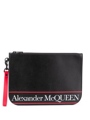 Alexander McQueen logo clutch bag - Black